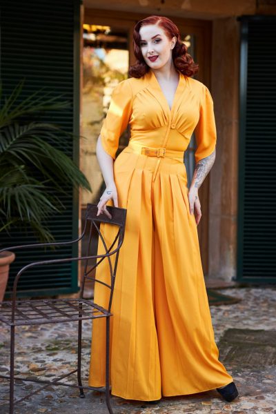 50s Giada Jumpsuit in Sun Yellow