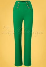 60s Sailor Broadway Pants in Very Green