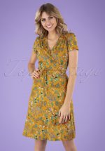 60s Cecil Bonsai Dress in Spice Yellow