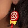 60s Fun Fair Candy Earrings in Red