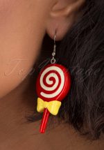 60s Fun Fair Candy Earrings in Red