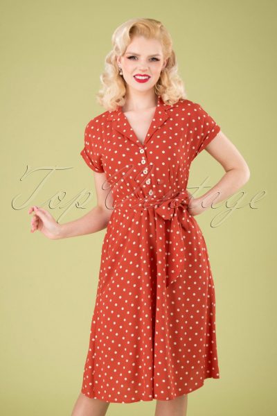 40s Darcy Pablo Dress in Apple Pink