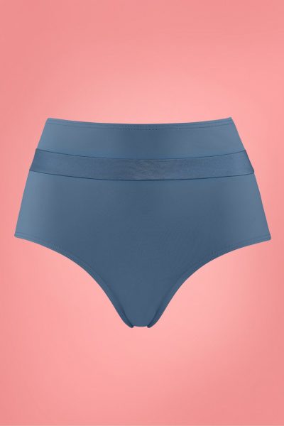 50s Cache Coeur High Waist Briefs in Air Force Blue