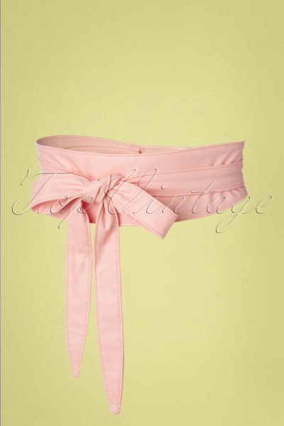 50s Obi Wrap Belt in Light Pink