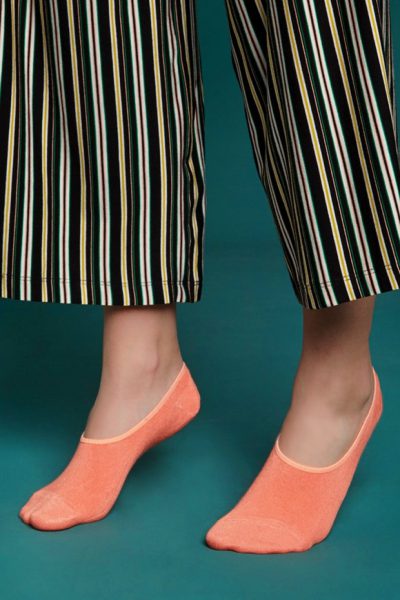 60s Sassy Footies in Papaya Pink