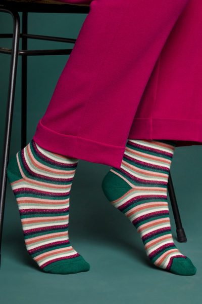 60s Savannah Socks in Granny Pink