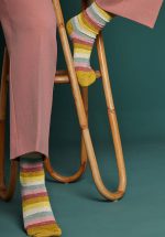 60s Campania Socks in Curry Yellow