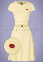 60s Oh Yeah Stripes Dress in Yellow and White