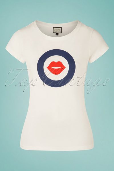 60s With Kisses T-Shirt in White