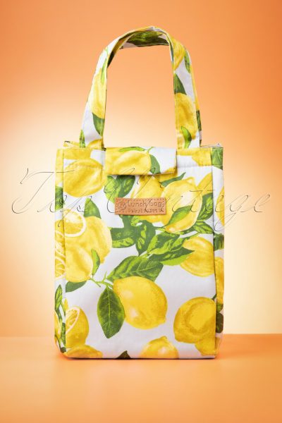 50s Lemon Lunch Bag in Multi Yellow