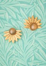 50s Leaves Studs in Gold Plated