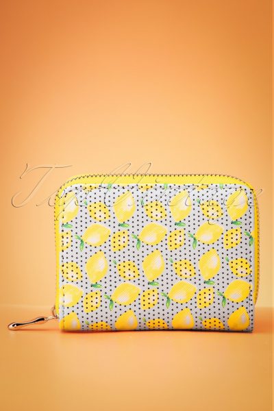 50s Lemon Wallet in Blue and Yellow