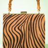 50s Zebra Box Bag in Beige and Black