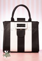 60s Vivi Adored Handbag in Black and White