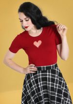 60s Hearts Top in Red