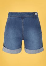 50s Nash Denim Shorts in Blue