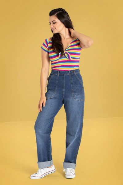 50s Cassidy Denim Jeans in Blue