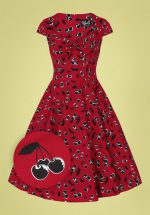 50s Alison Swing Dress in Red