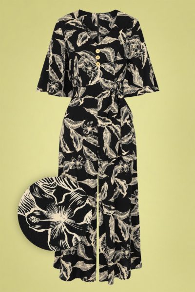 70s Chiara Jumpsuit in Black
