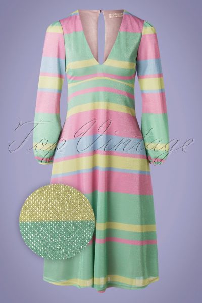 70s Mama Mia Glitter Dress in Multi