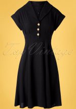 50s Sahara Swing Dress in Black