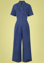 50s Stark Boilersuit in Denim Blue