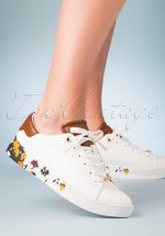 70s Wenil Floral Sneakers in White