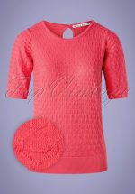 60s Maite Top in Hot Pink