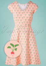 60s Marilyn Radish Dress in Peach Pink