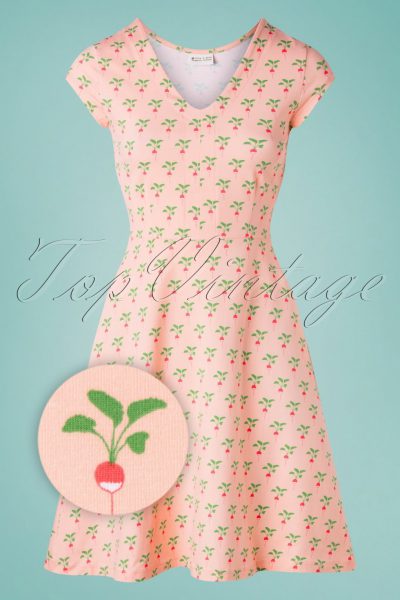 60s Marilyn Radish Dress in Peach Pink