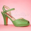 50s Loraine Butterfly Platform Sandals in Spearmint