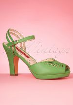 50s Loraine Butterfly Platform Sandals in Spearmint