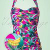 50s Chiquita Frock One Piece Swimsuit in Magenta