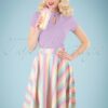 Unreal Redheads Collaboration ~ 50s Trixie Gingham Skirt in Rainbow