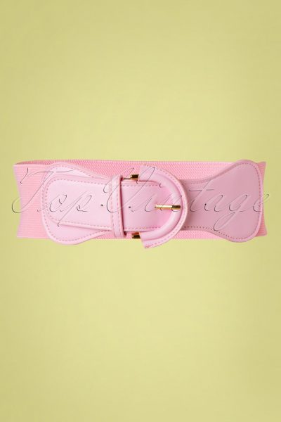 50s Maxine Cinch Stretch Belt in Pink