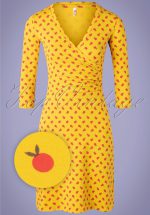 60s Pfadfinderehrenwort Dress in Orange Picking Yellow