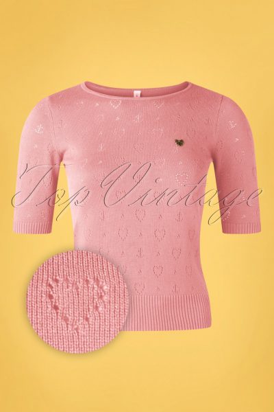 60s Logo Roundneck Pully in Great Graphic Rose
