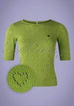 60s Logo Roundneck Pully in Green Heart Anchor