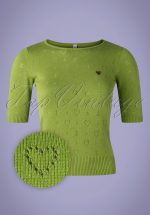 60s Logo Roundneck Pully in Green Heart Anchor