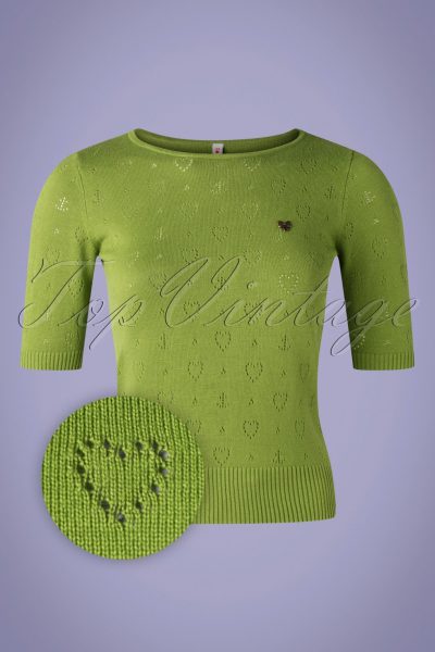 60s Logo Roundneck Pully in Green Heart Anchor