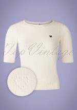 60s Logo Roundneck Pully in White Heart Anchor