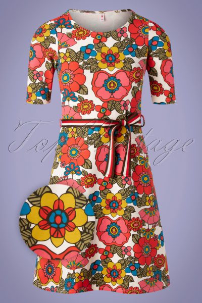 60s Caravan Of Love Dress in Shower Flower Multi