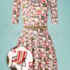 60s Suzie The Snake Dress in My Garden Cream