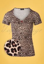 50s Wild Rose Shirt in Leopard