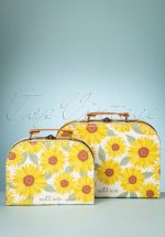 60s Sunflower Suitcase Set