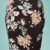 50s Honolulu Pencil Skirt in Black