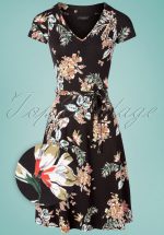 50s Honolulu Hawaii Dress in Black