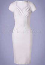 50s Sadie Pencil Dress in White