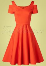 50s Helen Swing Dress in Orange