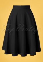 50s Amelie Swing Skirt in Black